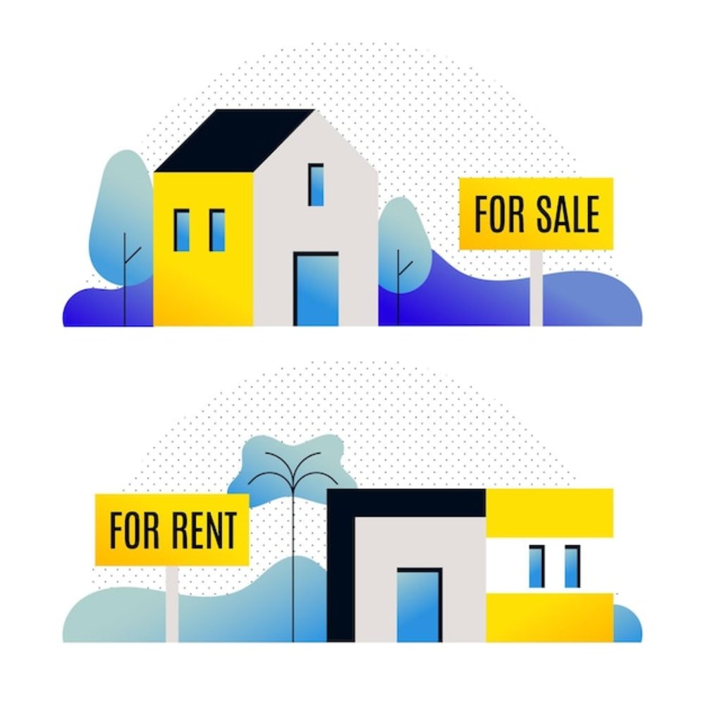 出售或出租的不同房屋